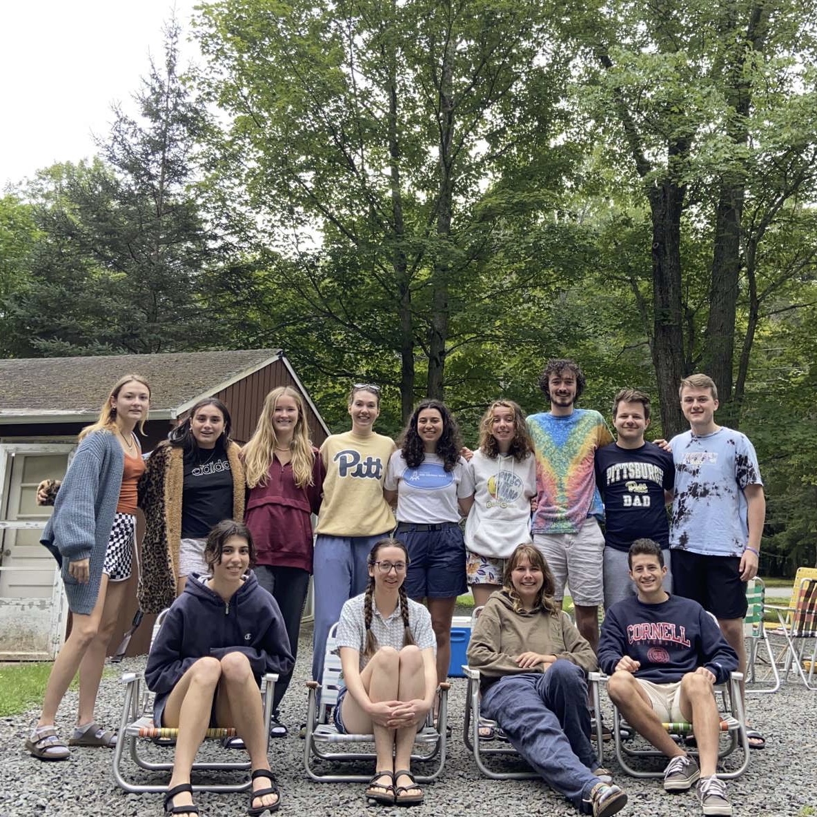 My friend group from Pitt on a weekend camping trip